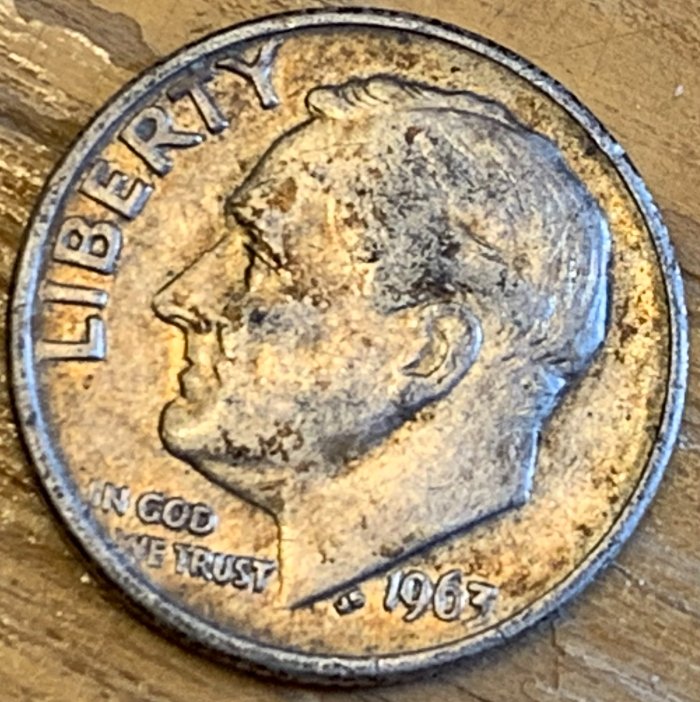 1963-P-90%-Silver-Roosevelt-Dime-For-Grading